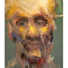 Khalid Khan-Kaay, 21 x 25 Inch, Acrylic on Canvas, Figurative Painting, AC-KHKN-077